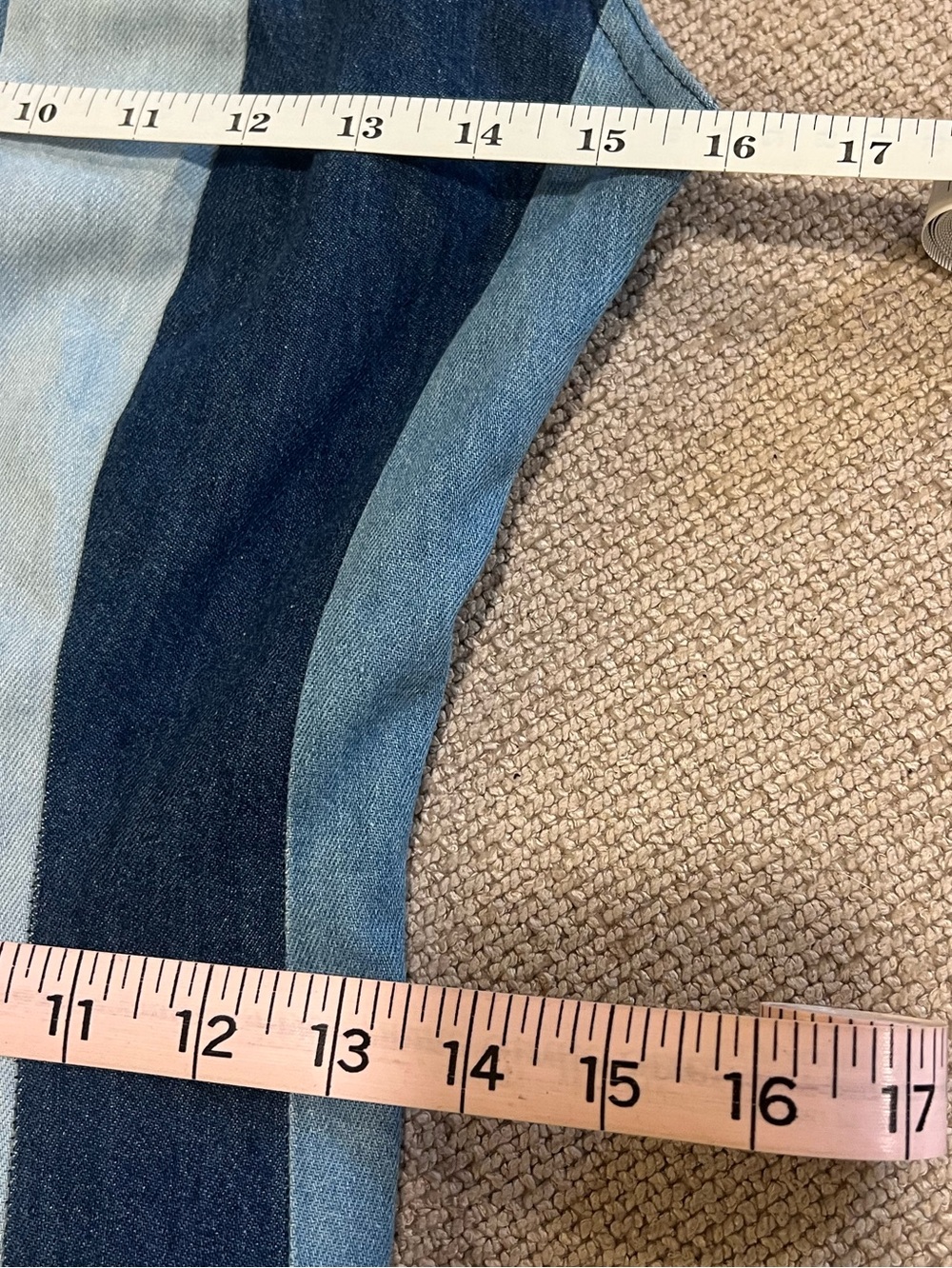FARM Rio X Anthropologie Colorblocked Denim Midi Dress - Picture 5 of 10